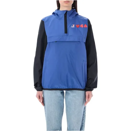 Bicolor Waterproof Hooded Jacket Ss23 , male, Sizes: XS, M, XL, L, S - Comme des Garçons - Modalova