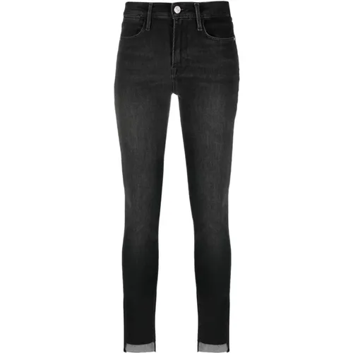 Le High Skinny Raw-Hem Jeans , female, Sizes: W24, W28, W29, W27 - Frame - Modalova
