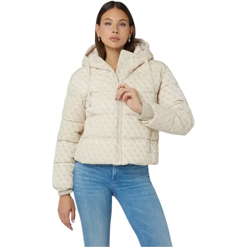 Daisy Logo Puffer Winterjacke Damen , Damen, Größe: S - Guess - Modalova