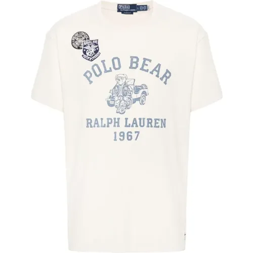 T-Shirts und Polos mit Bärenprint , Herren, Größe: S - Ralph Lauren - Modalova