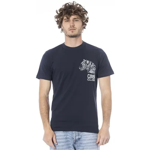 Logo-Druck Rundhals T-Shirt , Herren, Größe: 2XL - Cavalli Class - Modalova