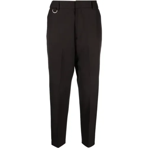 George Drill Wool Suit Trousers , male, Sizes: W33, W34, W36, W30, W32 - Low Brand - Modalova