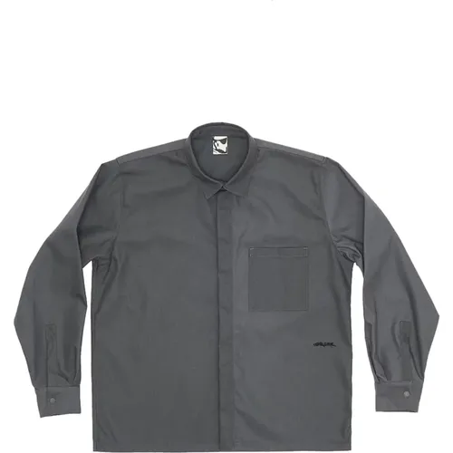 Overshirt with Classic Collar , male, Sizes: S, L - Gr10K - Modalova