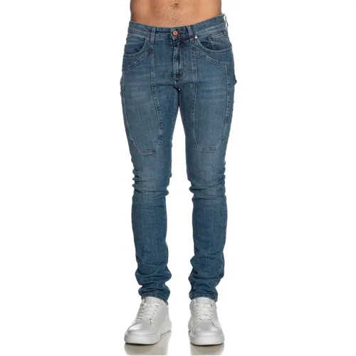 Schmale Blaue Denim Jeans für Herren , Herren, Größe: W40 - Jeckerson - Modalova