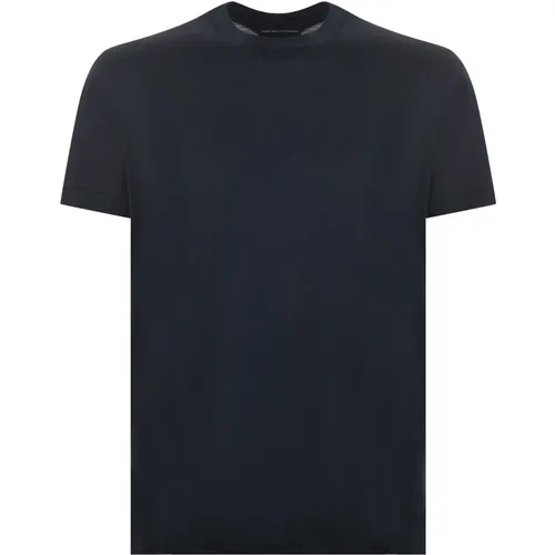 Logo T-Shirt in Dunkelblau , Herren, Größe: L - Emporio Armani - Modalova