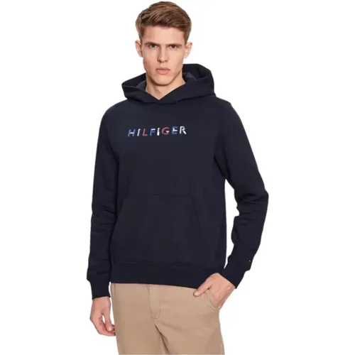 Men`s sweatshirt with logo lettering , male, Sizes: 2XL - Tommy Hilfiger - Modalova
