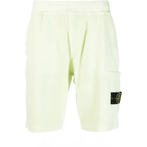 Shorts In Cotton Fleece Light , male, Sizes: M, L - Stone Island - Modalova