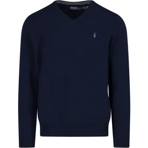 Modern V-Neck Sweater for Men , male, Sizes: L, M, XL, S - Ralph Lauren - Modalova