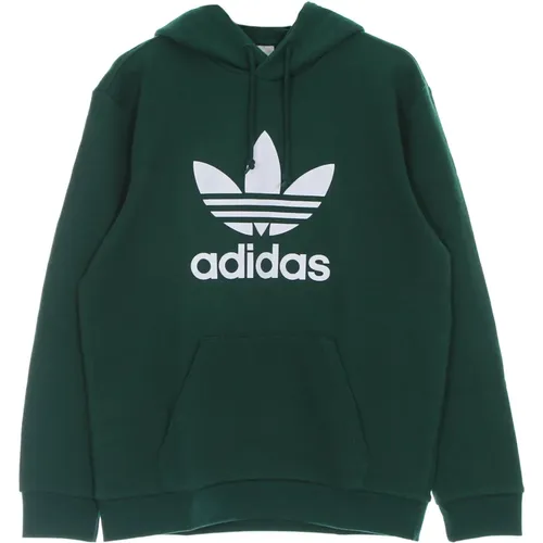 Grüner Kapuzenpullover mit Kängurutasche , Herren, Größe: XS - Adidas - Modalova