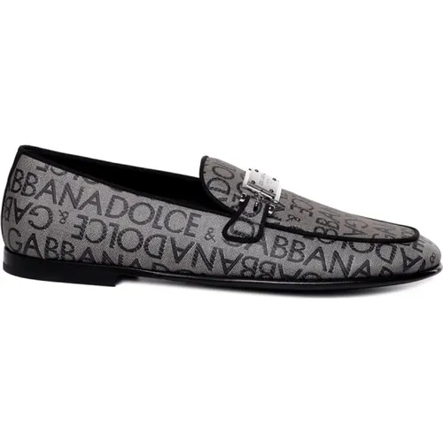 Jacquard Flat Shoes , male, Sizes: 7 1/2 UK, 7 UK, 6 UK, 10 UK - Dolce & Gabbana - Modalova
