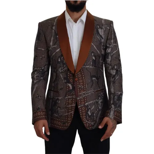 Affendruck Blazer Sicilia Stil - Dolce & Gabbana - Modalova