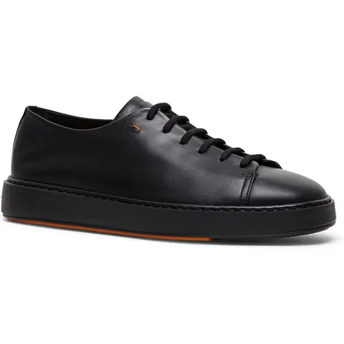 Leder Sneaker für Männer , Herren, Größe: 42 EU - Santoni - Modalova