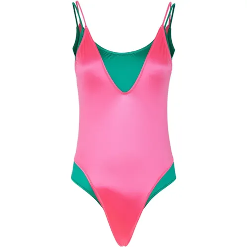 Fuchsia Lycra Monokini Glitch , Damen, Größe: M - Me-Fui - Modalova