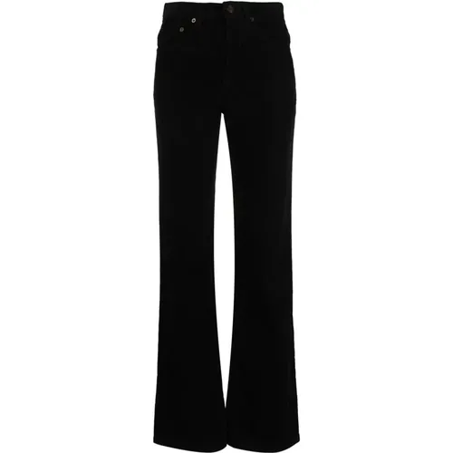 Corduroy Stud Detail Trousers , female, Sizes: W26, W29, W27 - Saint Laurent - Modalova