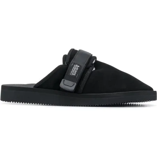 Schwarze Leder Mules Sandalen - Suicoke - Modalova