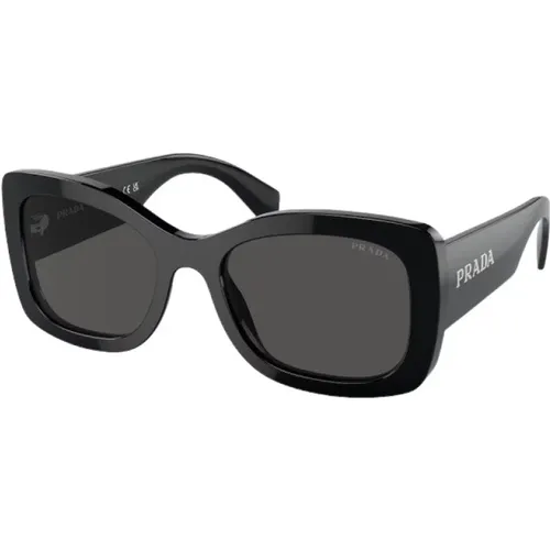 Moderne A08S Sonnenbrille,Schwarze/Dunkelgraue Sonnenbrille,Schildpatt/Dunkelbraune Sonnenbrille - Prada - Modalova