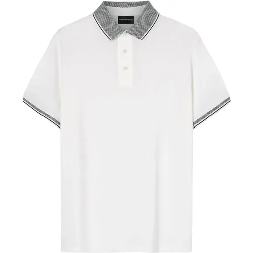 Weiße Polo T-Shirts und Polos , Herren, Größe: M - Emporio Armani - Modalova