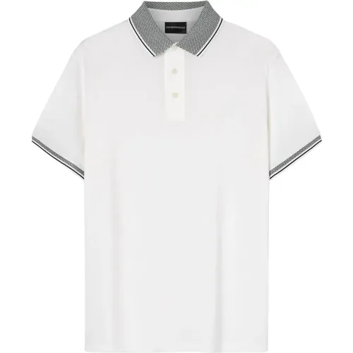 Weiße Polo T-Shirts und Polos , Herren, Größe: 2XL - Emporio Armani - Modalova