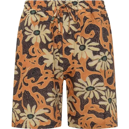 Gedruckte Leinenmischungen Bermuda -Shorts , Herren, Größe: XL - Nanushka - Modalova