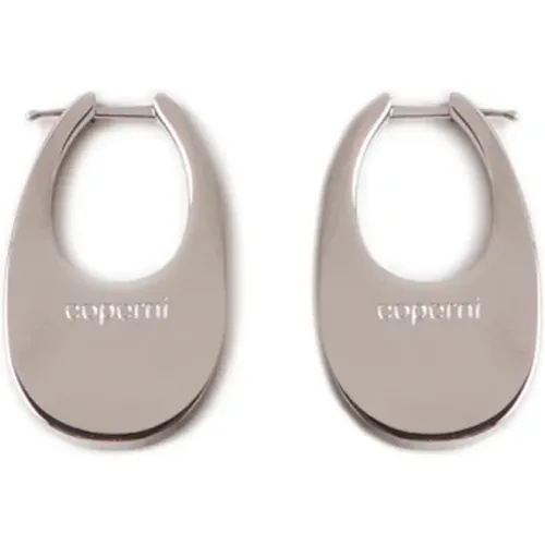 Silver Swipe Earrings with Snap Hook , female, Sizes: ONE SIZE - Coperni - Modalova