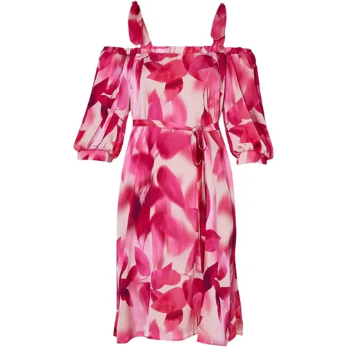 Blumiges Rosa Kleid , Damen, Größe: L - Liu Jo - Modalova