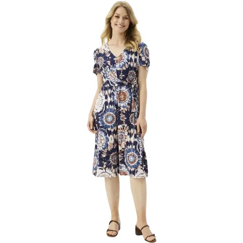 Blue Liz Dress with Abstract Print , female, Sizes: 2XL, L, XL, S - IN Front - Modalova