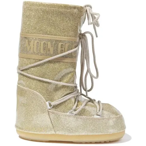 Golden Waterproof Icon Flat Shoes , female, Sizes: 6 UK, 2 UK - moon boot - Modalova