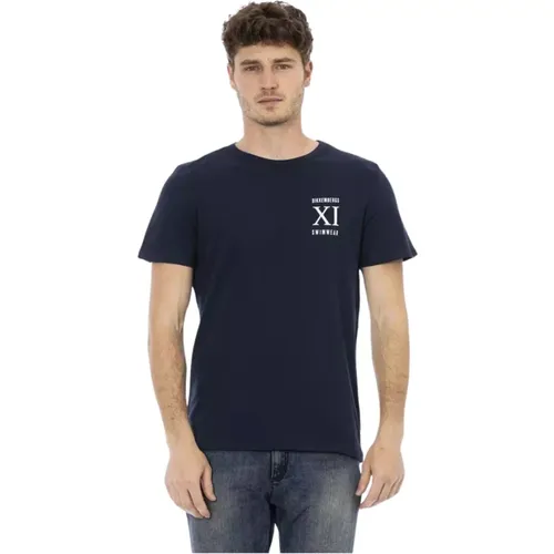 Armee Frontprint T-Shirt , Herren, Größe: L - Bikkembergs - Modalova