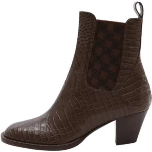 Pre-owned Leather boots , female, Sizes: 4 UK - Fendi Vintage - Modalova