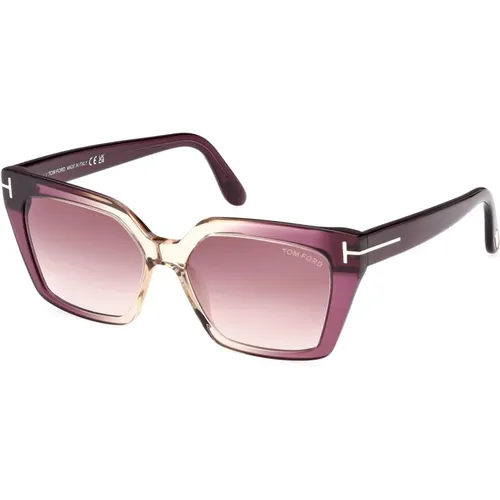 Winona Sunglasses - Violet/Burgundy Shaded , female, Sizes: 53 MM - Tom Ford - Modalova