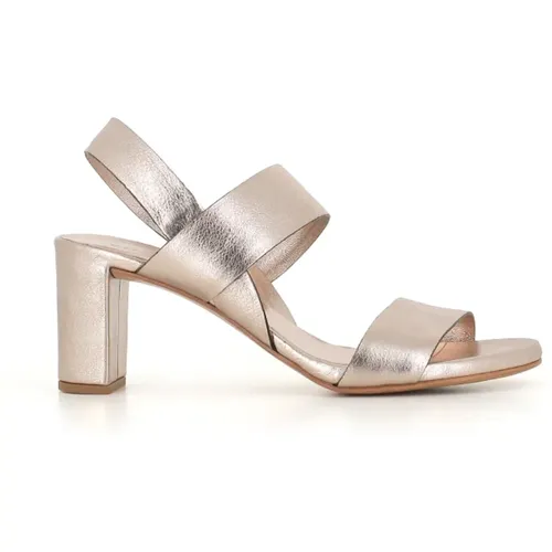 Platinum Leather Sandals , female, Sizes: 5 1/2 UK, 7 UK, 4 1/2 UK, 5 UK, 6 UK, 4 UK - DEL Carlo - Modalova