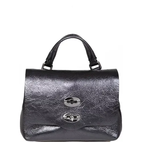 Leather Handbag with Twist Lock , female, Sizes: ONE SIZE - Zanellato - Modalova