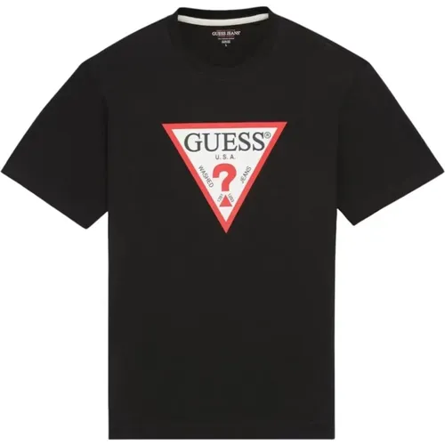 Kurzarm T-Shirt , Herren, Größe: L - Guess - Modalova