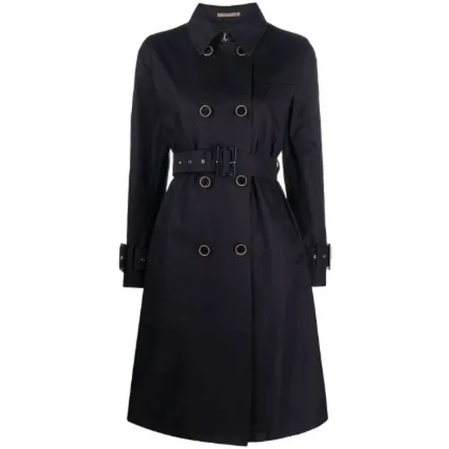 Double-Breasted Trench Coat with Belt , female, Sizes: XS, L - Herno - Modalova
