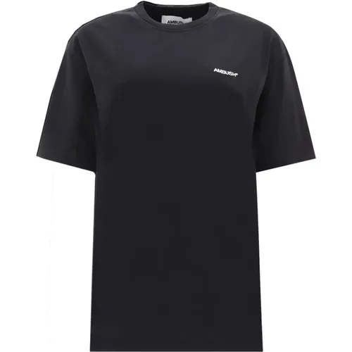 Schwarzes Baumwoll-Logo T-Shirt , Damen, Größe: XS - AMBUSH - Modalova