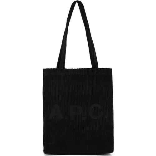 Cotton Tote Bag with Front Logo , male, Sizes: ONE SIZE - A.p.c. - Modalova