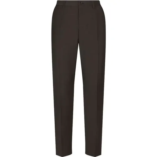 High-waisted wool blend trousers , male, Sizes: XL - Dolce & Gabbana - Modalova