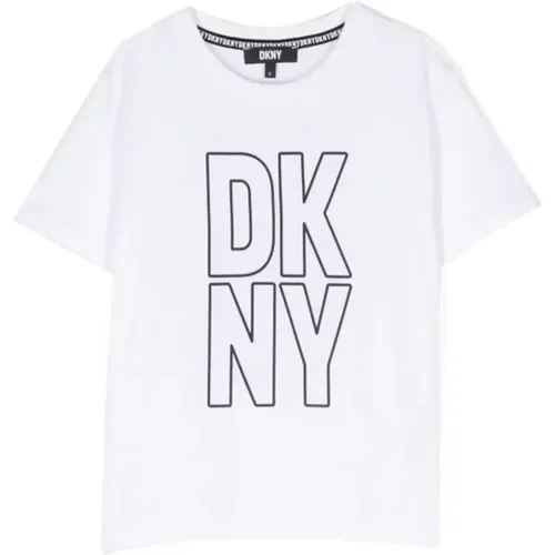 Weißes Tee,Schwarzes Tee Shirt 09B Stil - DKNY - Modalova