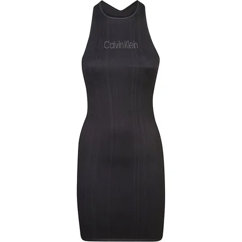 Schwarzes Sportliches Kleid , Damen, Größe: S - Calvin Klein - Modalova