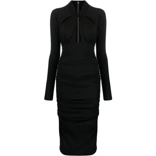 Draped Midi Dress , female, Sizes: S - Dolce & Gabbana - Modalova