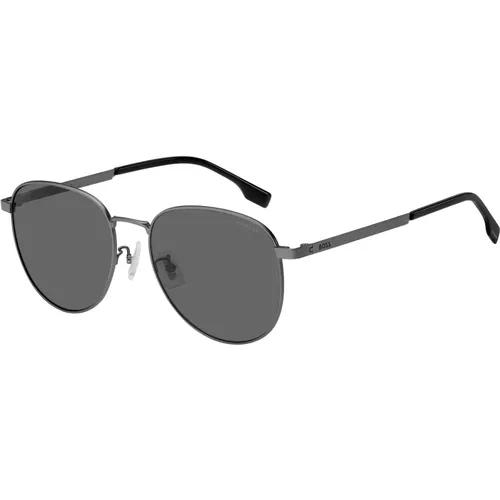 Boss Sunglasses Dark Ruthenium/Grey , male, Sizes: 57 MM - Hugo Boss - Modalova