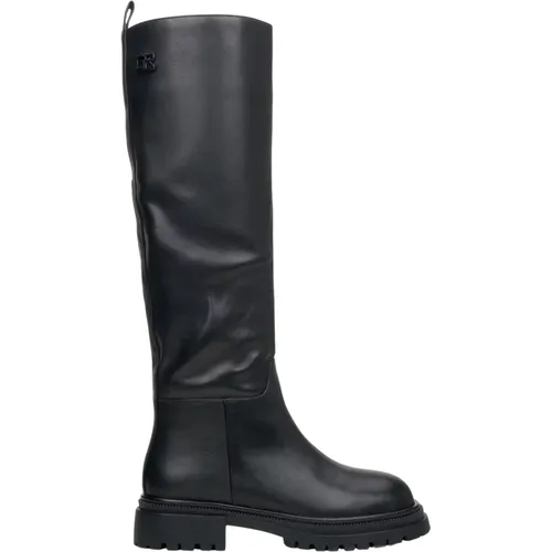 Women`s Leather Winter Boots with Elastic Shaft Er00114215 , female, Sizes: 5 UK, 7 UK - Estro - Modalova