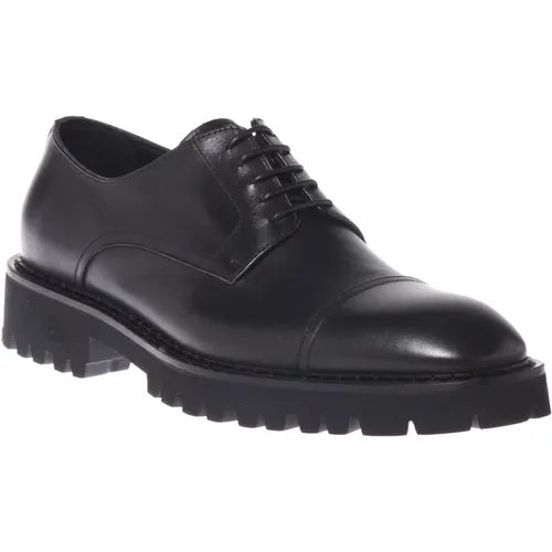 Lace-ups in leather , male, Sizes: 11 UK, 7 UK, 8 UK, 9 UK, 12 UK, 6 UK, 10 UK - Baldinini - Modalova