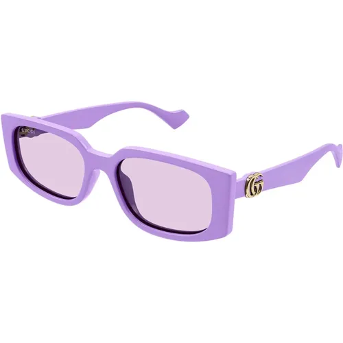 Minimalistische Rechteckige Sonnenbrille Gg1534S 004 , Damen, Größe: 55 MM - Gucci - Modalova