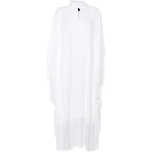 Linen Fringed Edge Kaftan , female, Sizes: ONE SIZE - Taller Marmo - Modalova