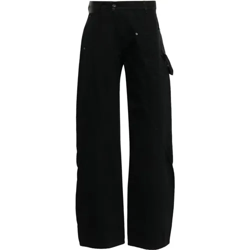 Schwarze Denim Wide Leg Jeans , Herren, Größe: W33 - JW Anderson - Modalova