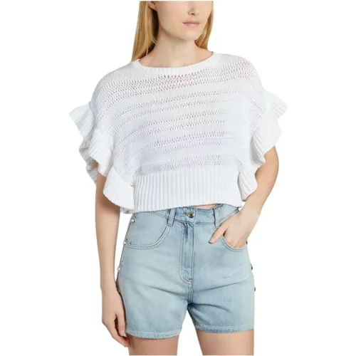 Ruffled Cropped Knit Sweater , Damen, Größe: S - IRO - Modalova