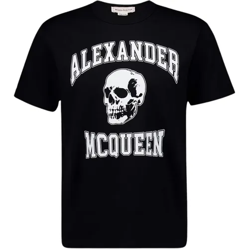 Skull Logo T-Shirt , Herren, Größe: S - alexander mcqueen - Modalova