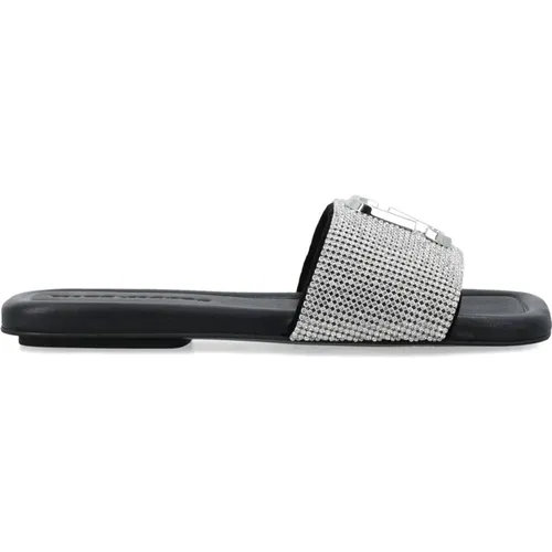 Schwarze geschlossene Sandale mit Strass , Damen, Größe: 40 EU - Marc Jacobs - Modalova