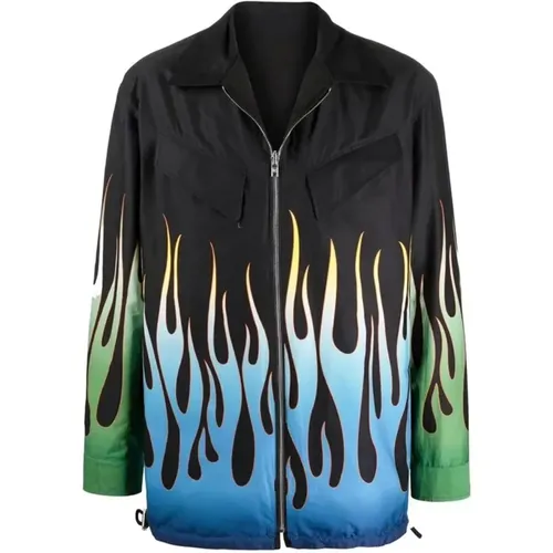 Wendbare Jacke mit Flammenmuster für Herren - Kenzo - Modalova